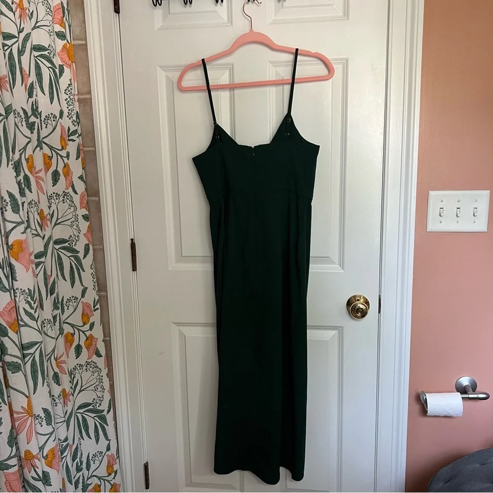 Lulu's Dark Green Midi Dress with Spaghetti Straps - Picture 5 of 5